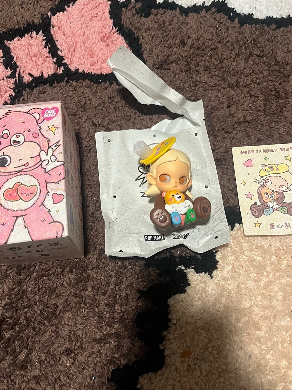 POP Mart Zsiga Care Bears series figures Work of Heart Bear
